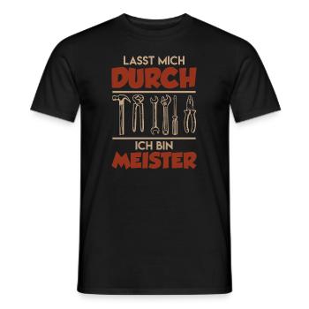 Meister Meisterprüfung Meisterbrief Meistertitel - Männer T-Shirt - Schwarz - Vorne - AI Model Male 178 light (178cm)