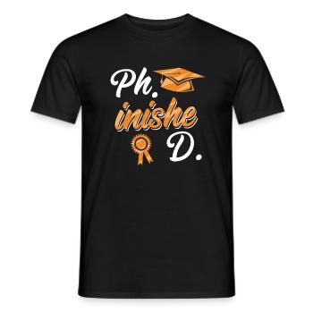 Phinished Doctorate Doctorate Doctoral Thesis - Men's T-Shirt - black - Front - AI Model Male 178 light (178cm)