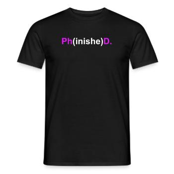 Doktor Phinished Doktortitel Doktorarbeit - Männer T-Shirt - Schwarz - Vorne - AI Model Male 178 light (178cm)
