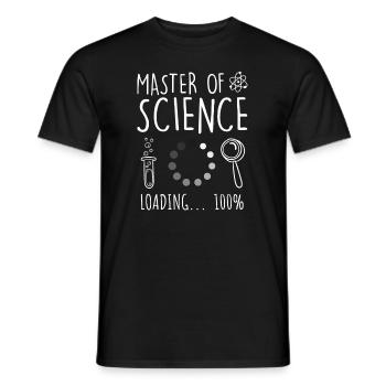 Master of Science Master Degree - Men's T-Shirt - black - Front - AI Model Male 178 light (178cm)