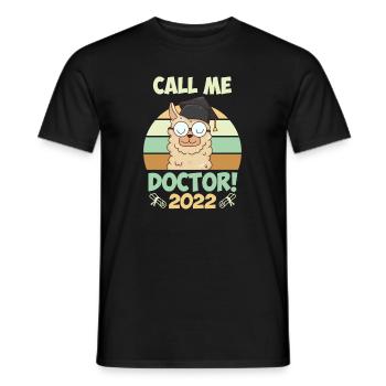 Doctorate 2022 Doctoral Thesis Doctoral Degree - Men's T-Shirt - black - Front - AI Model Male 178 light (178cm)