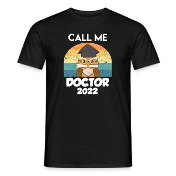 Appelez-moi Docteur 2022 Doctorat Disputation - T-shirt homme - noir - Devant - AI Model Male 178 light (178cm)