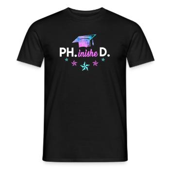 Phd geschafft Doktor 2022 Phinished Doktortitel - Männer T-Shirt - Schwarz - Vorne - AI Model Male 178 light (178cm)