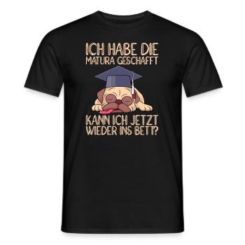 Matura geschafft kann ich jetzt ins Bett Matura - Männer T-Shirt - Schwarz - Vorne - AI Model Male 178 light (178cm)