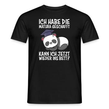 Matura geschafft kann ich jetzt ins Bett Matura - Männer T-Shirt - Schwarz - Vorne - AI Model Male 178 light (178cm)