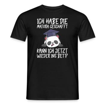 Matura geschafft kann ich jetzt ins Bett Matura - Männer T-Shirt - Schwarz - Vorne - AI Model Male 178 light (178cm)