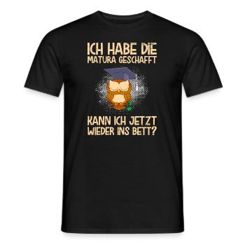 Matura geschafft kann ich jetzt ins Bett Matura - Männer T-Shirt - Schwarz - Vorne - AI Model Male 178 light (178cm)