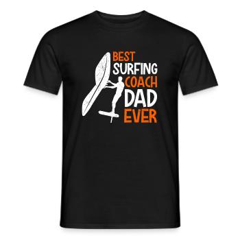 Wing Surf Coach Wing Foiling Dad Papa - Men's T-Shirt - black - Front - AI Model Male 178 light (178cm)