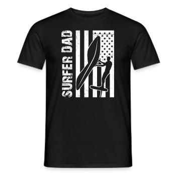 Surfer Dad Wing Foil Wing Surf - Männer T-Shirt - Schwarz - Vorne - AI Model Male 178 light (178cm)