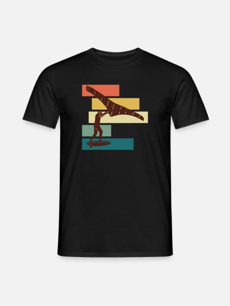 Wing Foil Wingsurf Wingfoiling Wingfoil Wing Surf - Männer T-Shirt - Schwarz