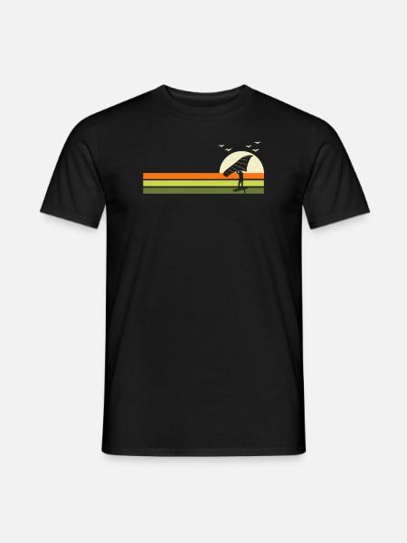 Wing Surf Retro Wing Foil Wingfoil - Men's T-Shirt - black