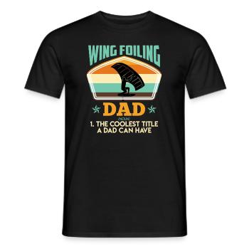Cool Wing Surfing Dad Wing Foil Wingfoil - Männer T-Shirt - Schwarz - Vorne - AI Model Male 178 light (178cm)