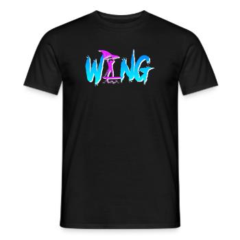 Wing Foiling Wing Surf Wing Foil Wingfoil - Men's T-Shirt - black - Front - AI Model Male 178 light (178cm)