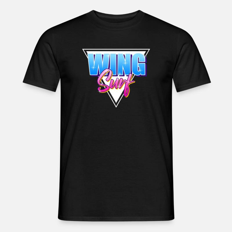 Wing Surf Wingfoil - Männer T-Shirt - Schwarz