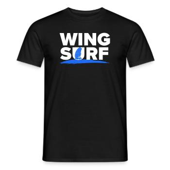 Wing Surf Wing Foil Wingsurf - Männer T-Shirt - Schwarz - Vorne - AI Model Male 178 light (178cm)