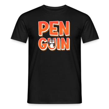 Pinguin niedliches Pinguin - Männer T-Shirt - Schwarz - Vorne - AI Model Male 178 light (178cm)