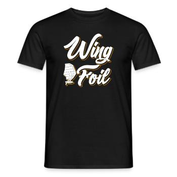 Wing Surf Wingfoil Wingsurf Wingfoil - Männer T-Shirt - Schwarz - Vorne - AI Model Male 178 light (178cm)