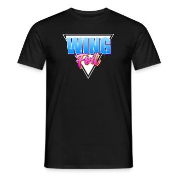 Wing Foil Wingsurf - Men's T-Shirt - black - Front - AI Model Male 178 light (178cm)