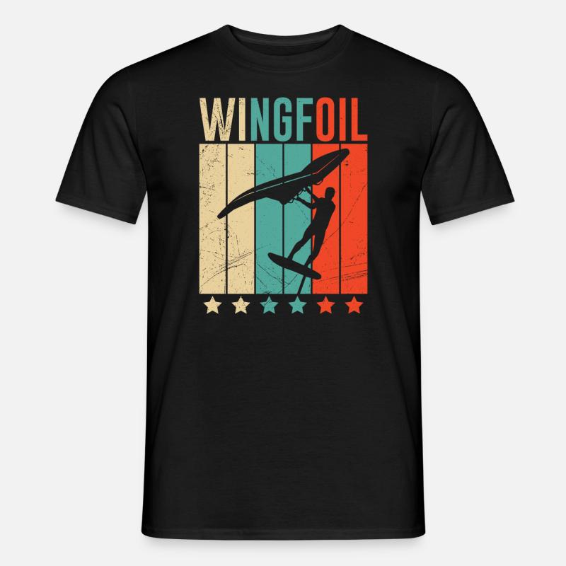 Wingsurf Wingfoil Wing Surfer Wing Foiler - Männer T-Shirt - Schwarz