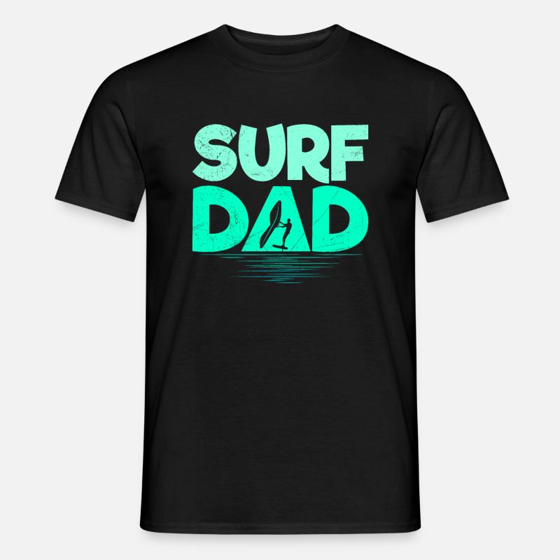 Surf Dad Wing Foil Wing Surf - Männer T-Shirt - Schwarz