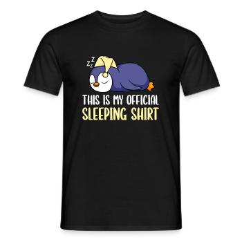 Penguin Sleep Shirt Official Sleep Shirt - Men's T-Shirt - black - Front - AI Model Male 178 light (178cm)