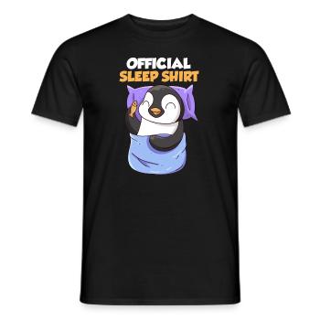 Chemise de couchage pour enfants Penguin Chemise de couchage officielle - T-shirt homme - noir - Devant - AI Model Male 178 light (178cm)