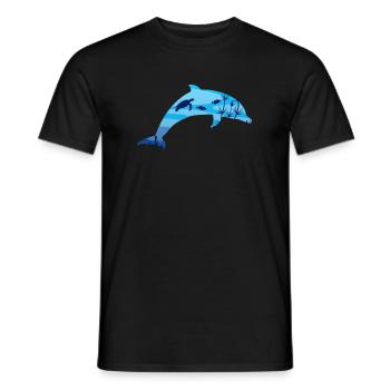 Dolphin Underwater World Diving Plongeurs - T-shirt homme - noir - Devant - AI Model Male 178 light (178cm)