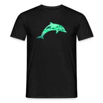 Dolphin Underwater World Diving Plongeurs - T-shirt homme - noir - Devant - AI Model Male 178 light (178cm)