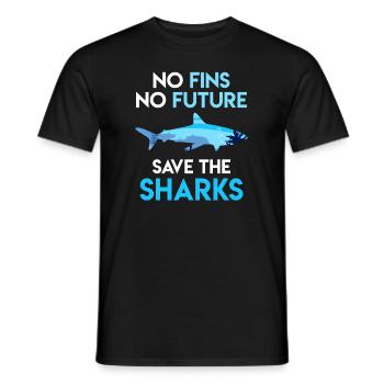 Protection des requins Pas d’ailerons pas d’avenir Sauver les requins - T-shirt homme - noir - Devant - AI Model Male 178 light (178cm)