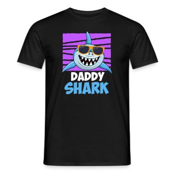 Papa Requin Papa Hai Père - T-shirt homme - noir - Devant - AI Model Male 178 light (178cm)