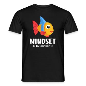 Mindset is all goldfish aquarium divers - Men's T-Shirt - black - Front - AI Model Male 178 light (178cm)