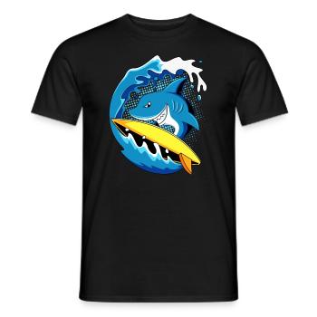 Shark Surfer Surfer Shark Divers - T-shirt homme - noir - Devant - AI Model Male 178 light (178cm)