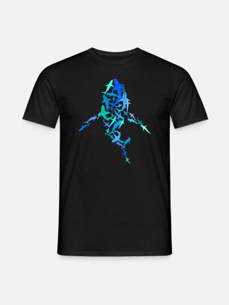 Shark Swarm Shark Divers Divers - T-shirt homme - noir