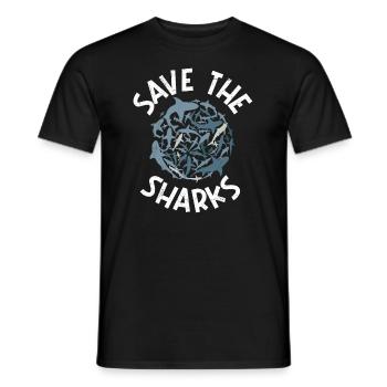 Save Sharks Haischutz Taucher - Männer T-Shirt - Schwarz - Vorne - AI Model Male 178 light (178cm)