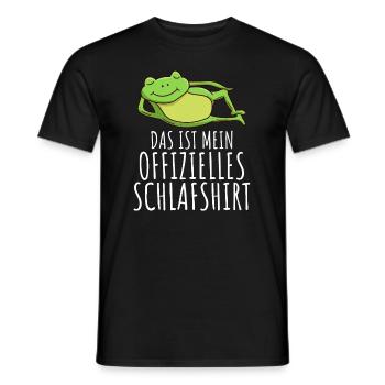 Mein Frosch Schlafshirt offizielles Schlaf - Männer T-Shirt - Schwarz - Vorne - AI Model Male 178 light (178cm)