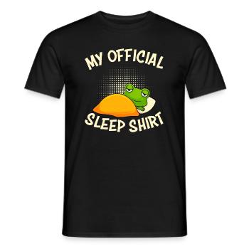 Ma chemise de couchage officielle grenouille endormie - T-shirt homme - noir - Devant - AI Model Male 178 light (178cm)
