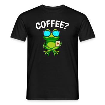 Café? Buveur de café Machine à café entièrement automatique Espresso - T-shirt homme - noir - Devant - AI Model Male 178 light (178cm)