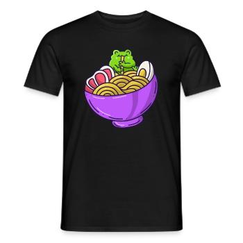Ramen Noodles Japan Food Frosch Nudelsupppe - Männer T-Shirt - Schwarz - Vorne - AI Model Male 178 light (178cm)