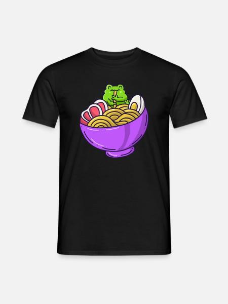 Ramen Nuudelit Japani Ruoka Sammakko Nuudelikeitto - Miesten T-paita - musta