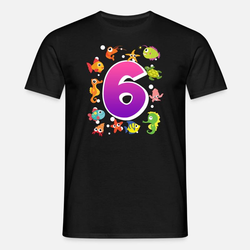 6 års fødselsdag pige 6 år - T-shirt til herrer - sort