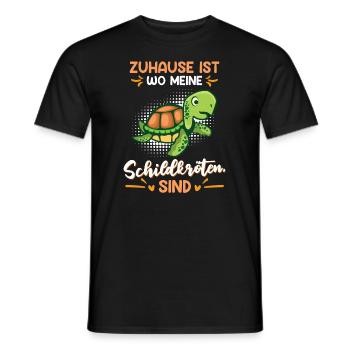 Zuhause ist wo meine Schildkröten sind Schildkröte - Männer T-Shirt - Schwarz - Vorne - AI Model Male 178 light (178cm)