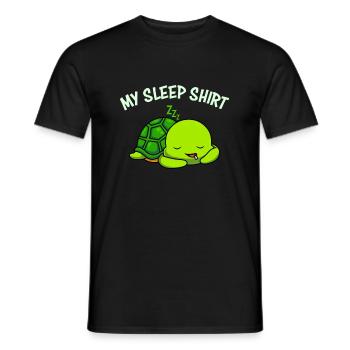Ma chemise de sommeil de tortue - T-shirt homme - noir - Devant - AI Model Male 178 light (178cm)