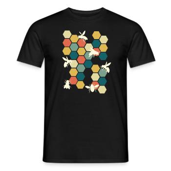 Honigwaben Bienenstock Imker - Männer T-Shirt - Schwarz - Vorne - AI Model Male 178 light (178cm)