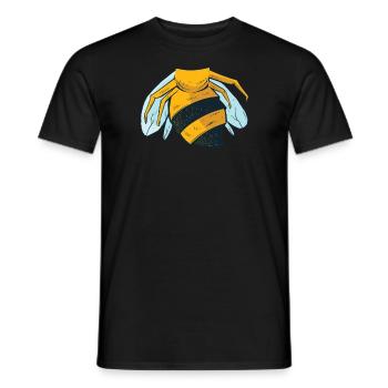 Funny Bee Costume Carnival Carnival Bee - Men's T-Shirt - black - Front - AI Model Male 178 light (178cm)