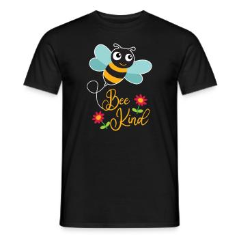 Be child - be friendly bees children - Men's T-Shirt - black - Front - AI Model Male 178 light (178cm)