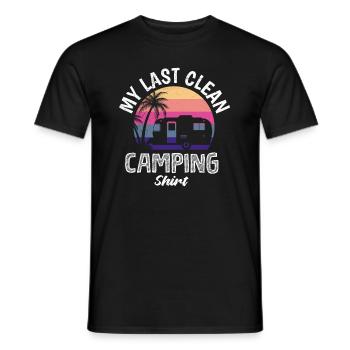 Mein letztes sauberes Camping Shirt - Männer T-Shirt - Schwarz - Vorne - AI Model Male 178 light (178cm)