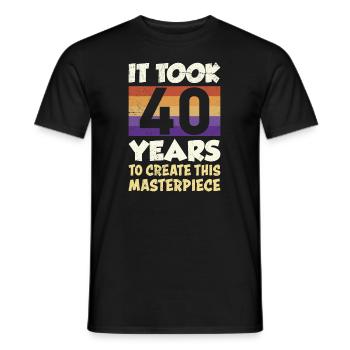 Herren 40. Geburtstag 40 Papa - Männer T-Shirt - Schwarz - Vorne - AI Model Male 178 light (178cm)