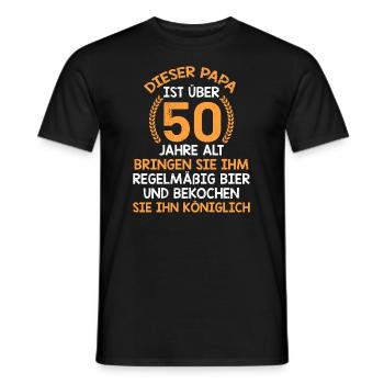 Dieser Papa ist über 50 Geburtstag 50 Jahre - Männer T-Shirt - Schwarz - Vorne - AI Model Male 178 light (178cm)