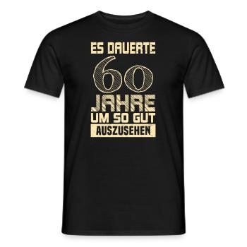 60. Geburtstag Männer Papa Geburtstag 60 - Männer T-Shirt - Schwarz - Vorne - AI Model Male 178 light (178cm)