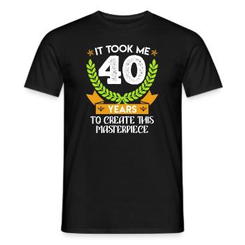 40 years for the Meisterstück Papa birthday 40 - Men's T-Shirt - black - Front - AI Model Male 178 light (178cm)